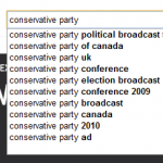 YouTube Suggests Conservative Party