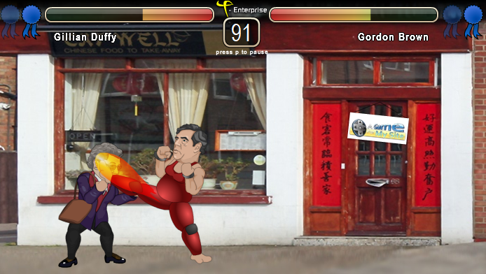 Gillian Duffy vs Gordon Brown Downing Street Fighter